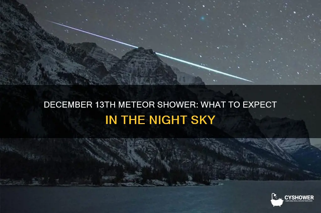 is there a meteor shower on december 13th