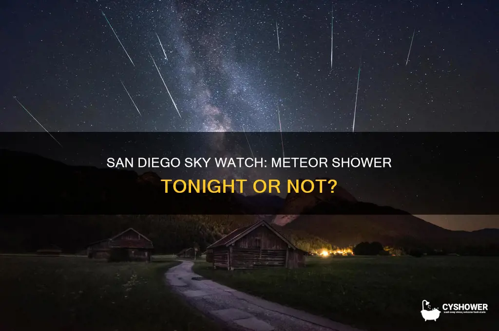 is there a meteor shower tonight in san diego
