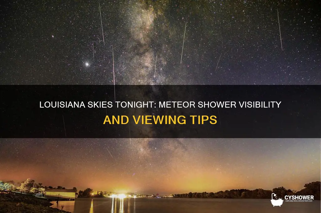 is there a meteor shower tonight near louisiana