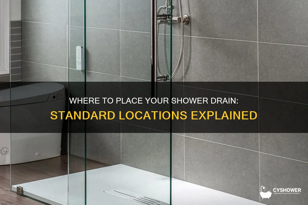 is there a standard location for a shower drain