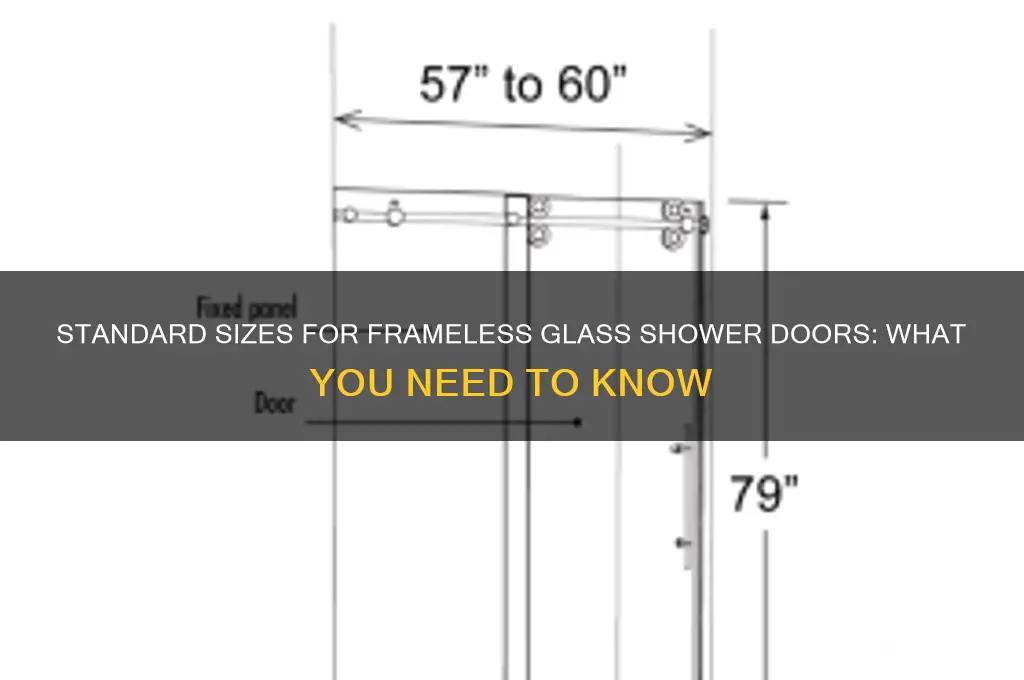 is there a standard size frameless glass shower door