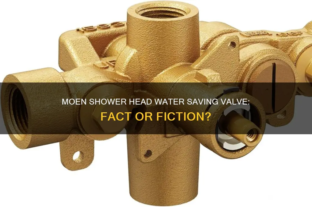 is there a water saving valve on moen shower head