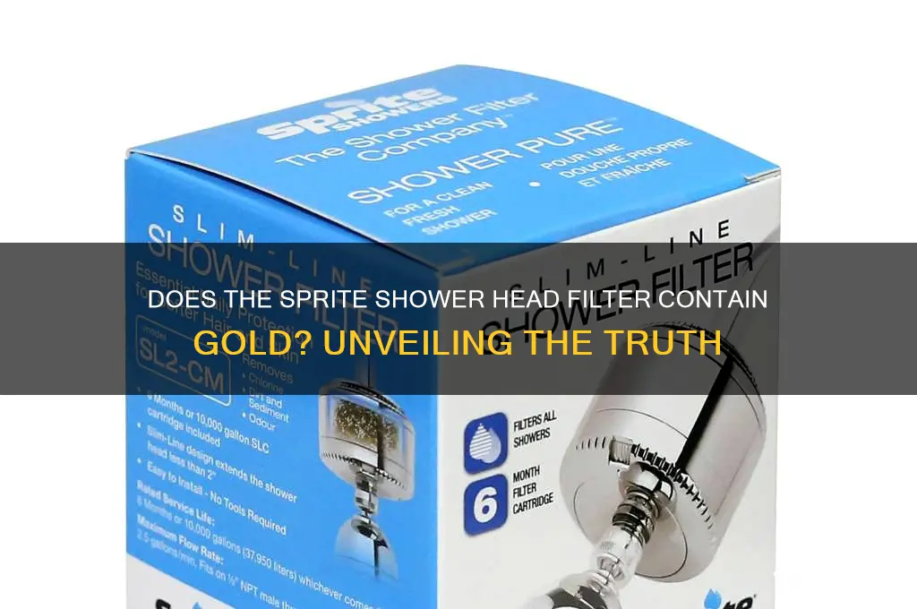 is there gold in sprite shower head filter