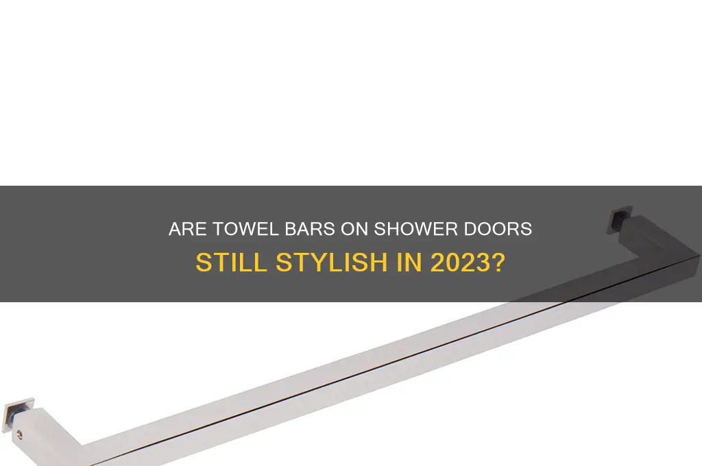 is towel bar on shower door out of style