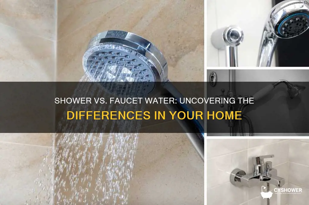 is water from my shower different from the faucet
