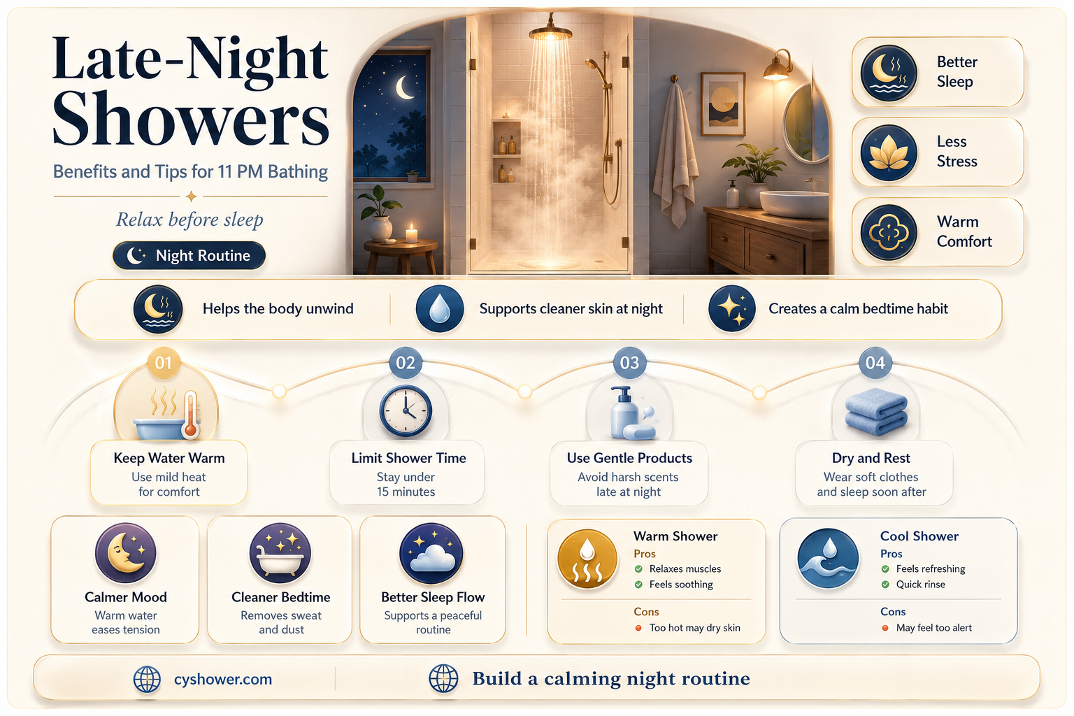 can i shower at 11pm