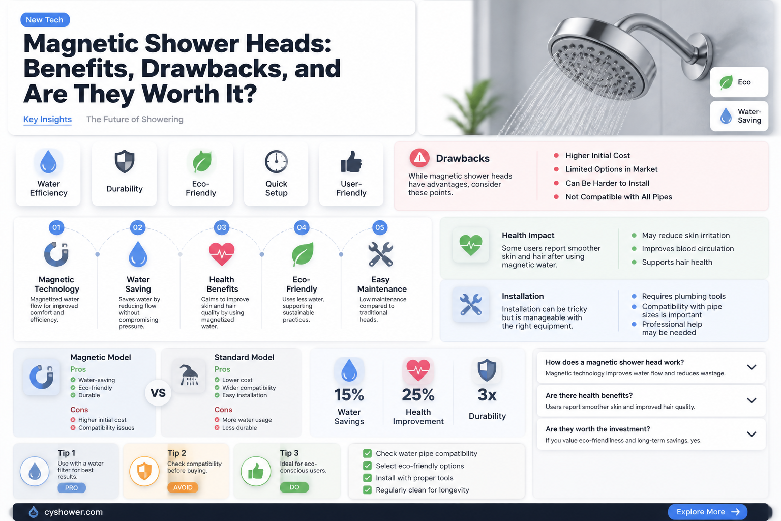 are magnetic shower heads good