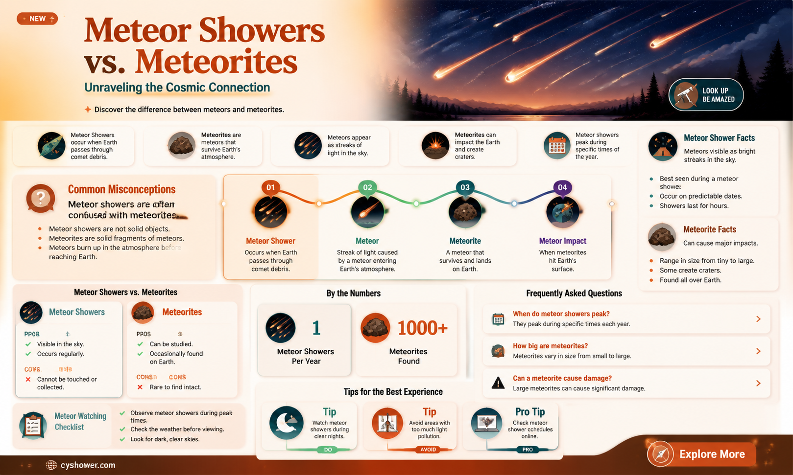 are meteorites in a meteor shower