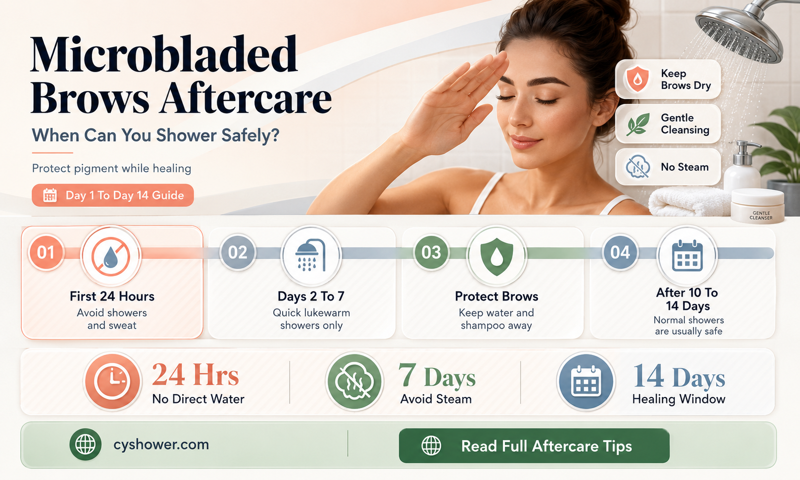 can i shower after getting my eyebrows microbladed