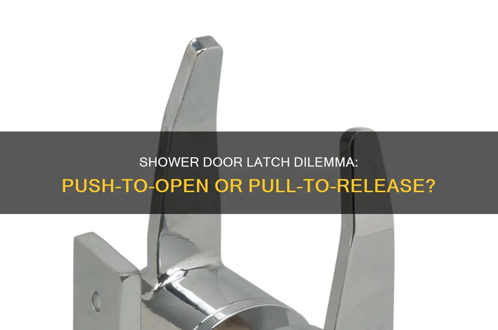 must a shower door latch open with a push