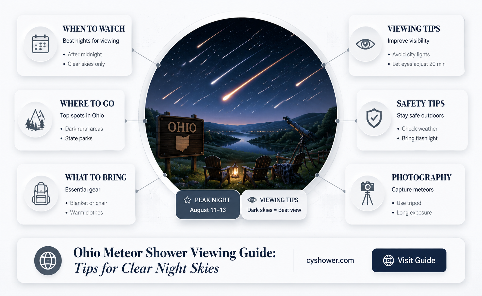 can i see the meteor shower in ohio