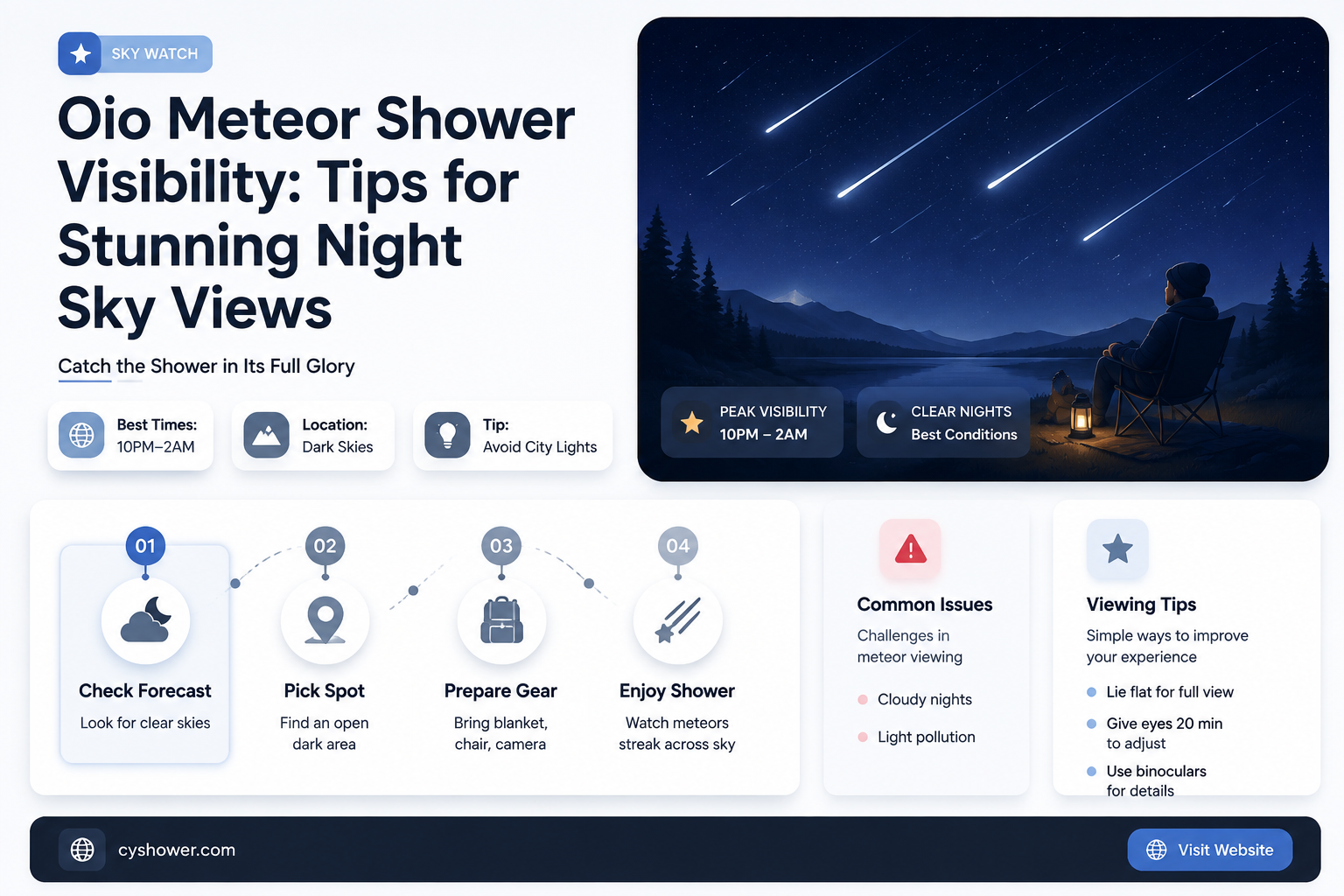 can i see the meteor shower in oio
