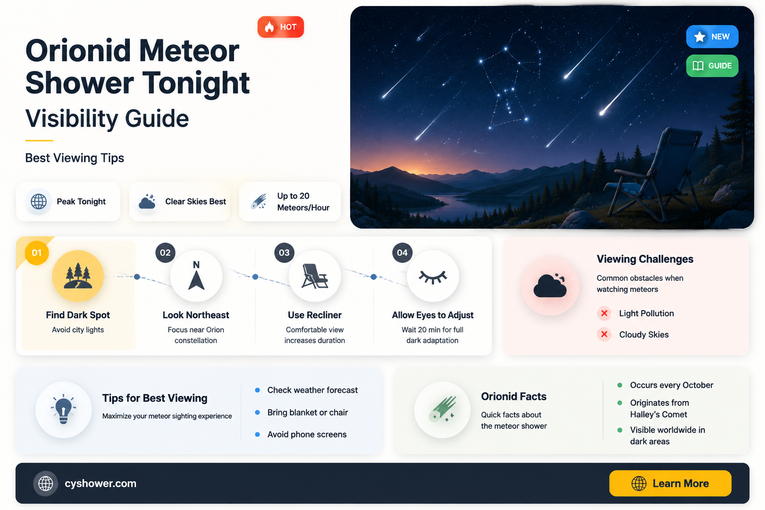 can i see orionid meteor shower tonight