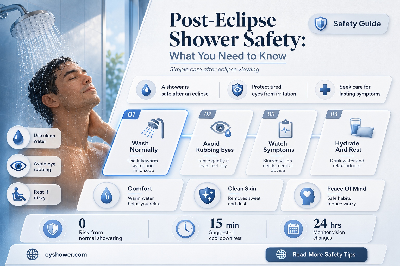 can i shower after the eclipse