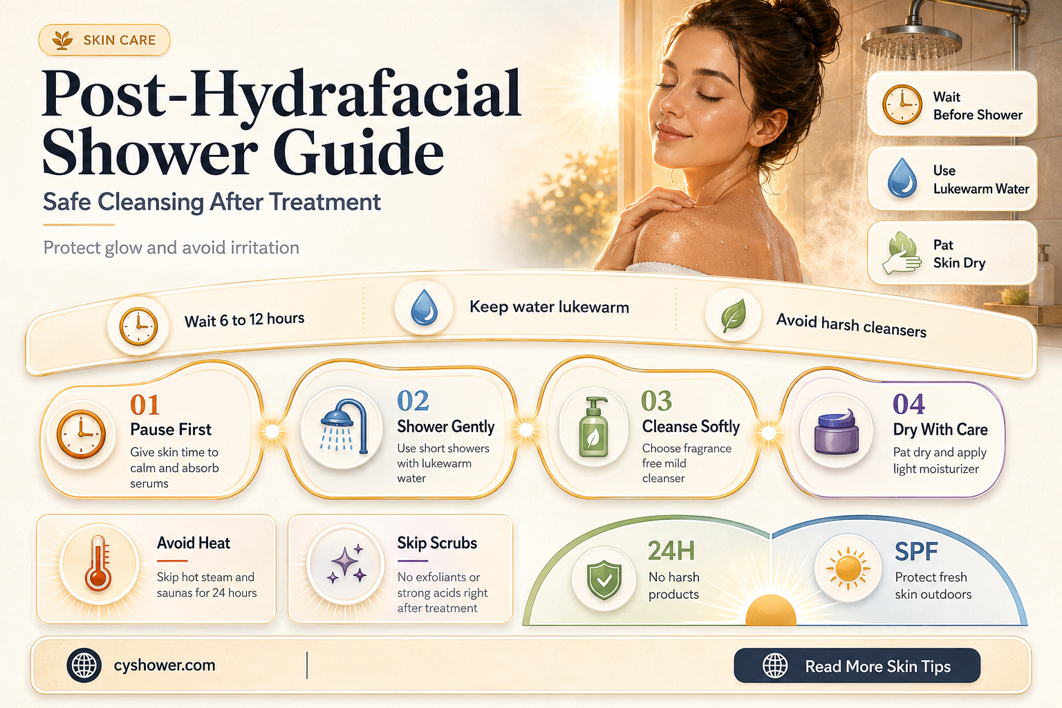 can i shower after hydrafacial