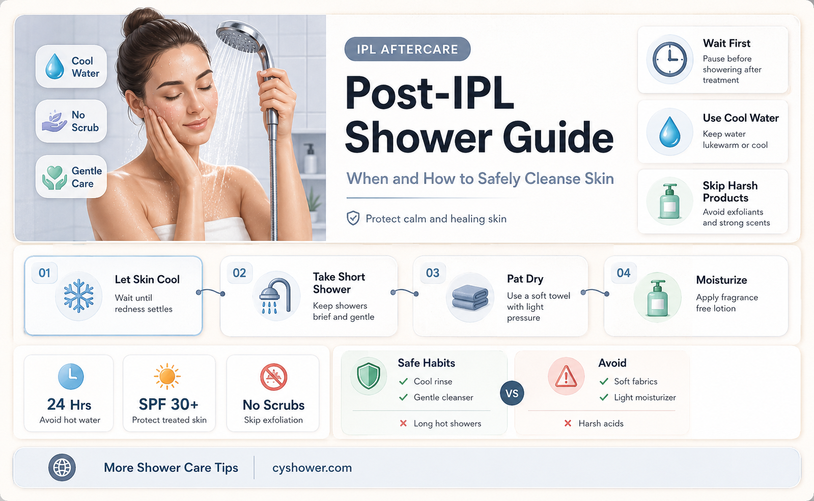 can i shower after ipl