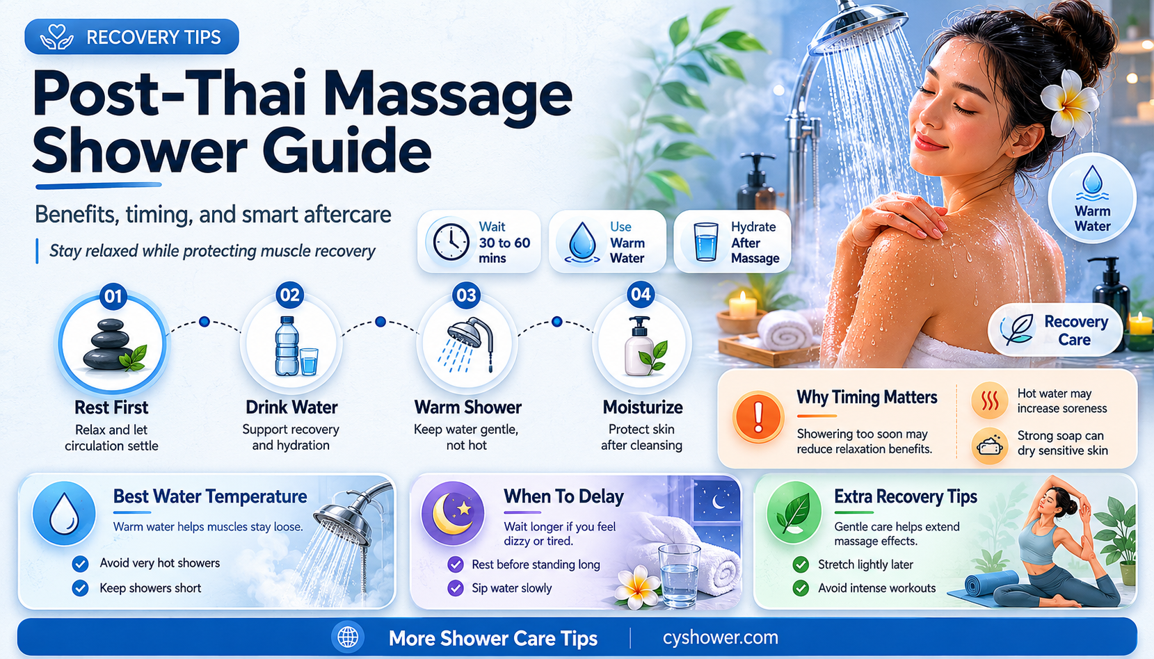 can i shower after thai massage