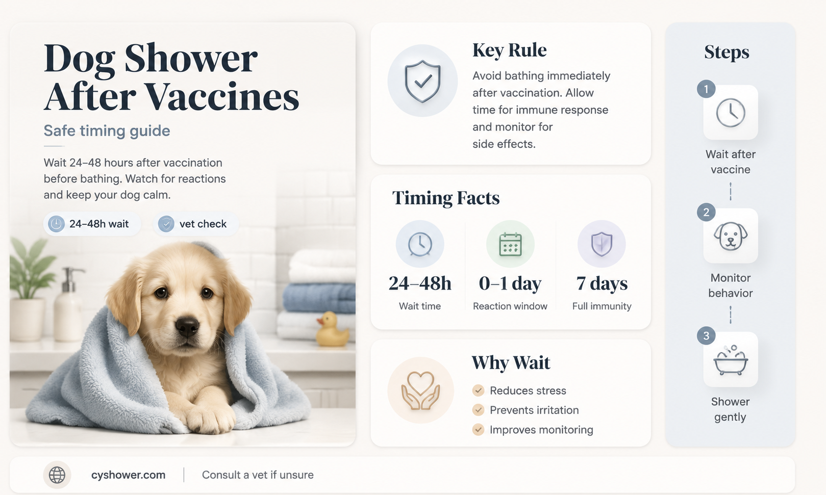 can i shower my dog after vaccination