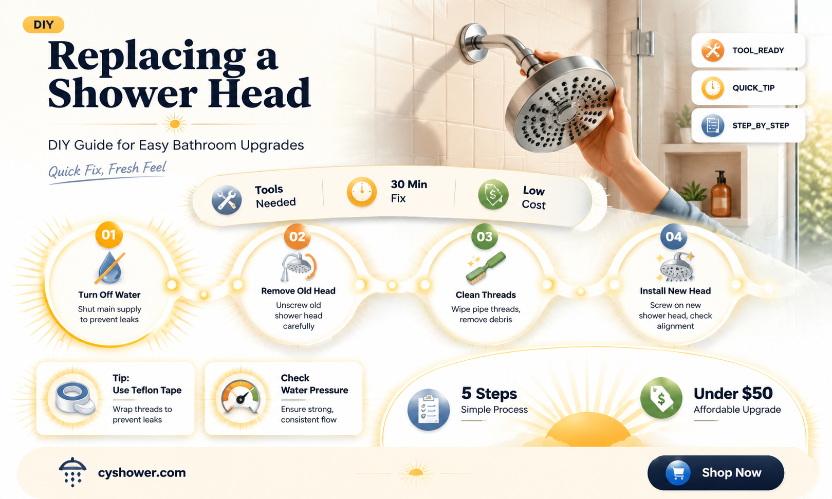 can i just replace a shower head