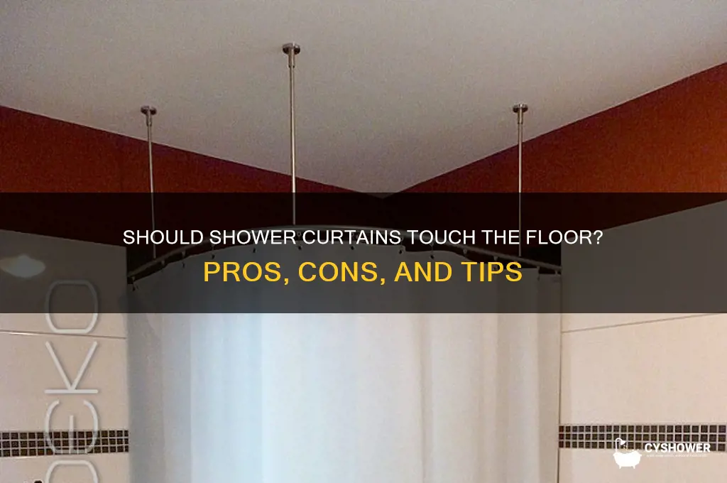 should a shower curtain go to the floor