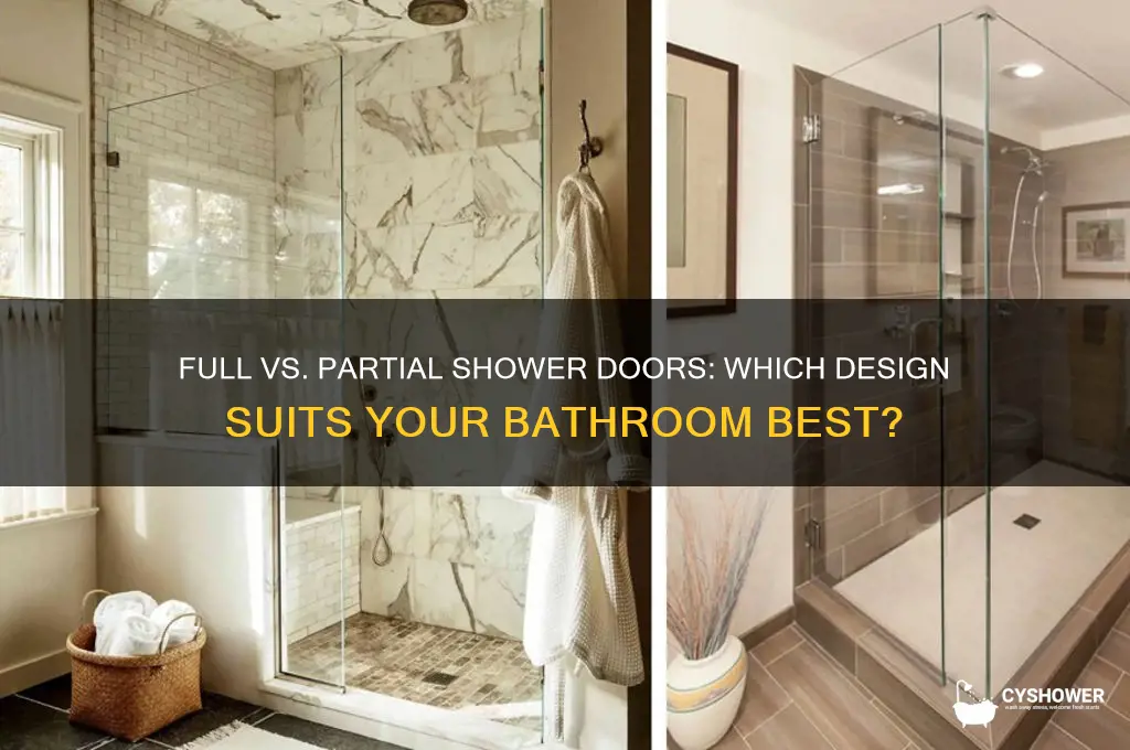 should a shower door cover all the shower or partial