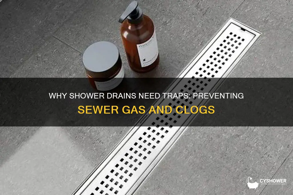 should a shower drain have a trap