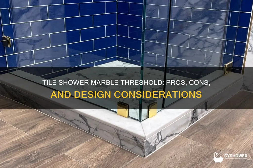 should a tile shower have a marble threshold