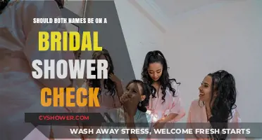Bridal Shower Check Etiquette: Should Both Names Be Included?