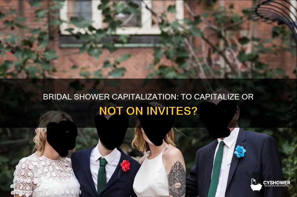 should bridal shower be capatalized on a invite