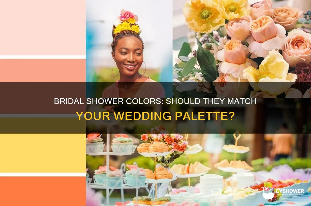 should bridal shower colors match wedding colors