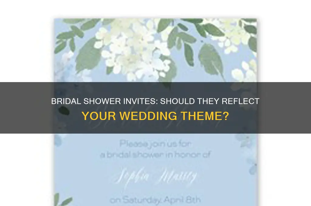 should bridal shower invitations match wedding theme