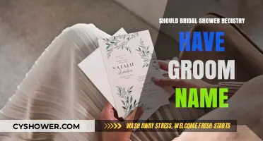 Should Groom's Name Be on Bridal Shower Registry? Pros and Cons