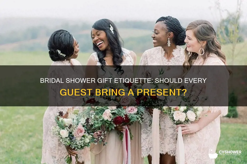 should every guest at a bridal shower get a gift