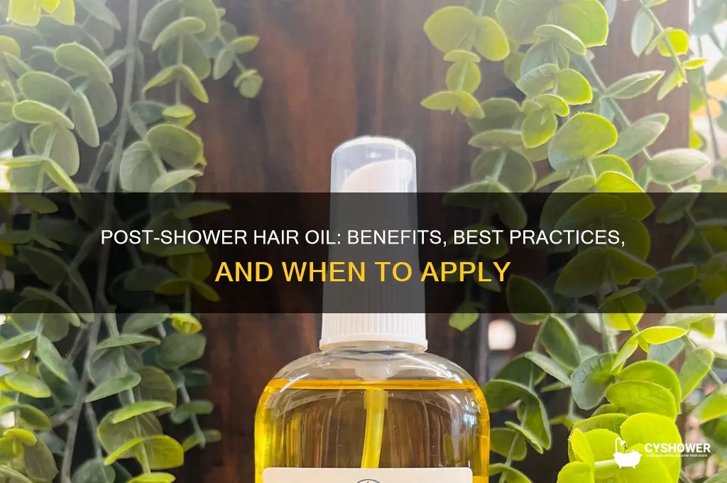 should i apply hair oil after shower