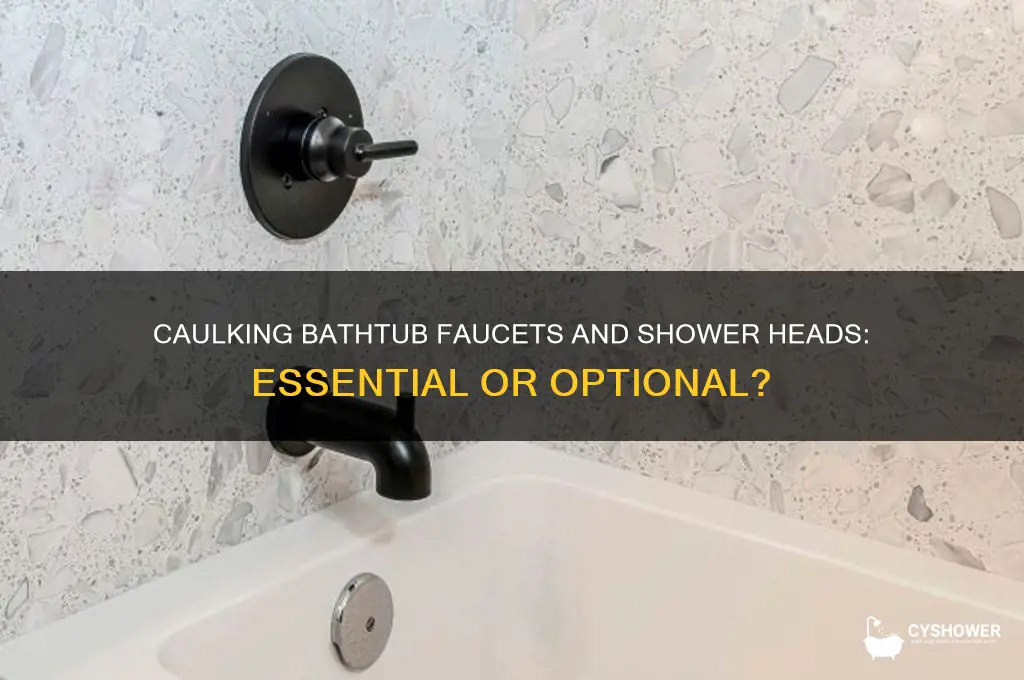 should i caulk around bathtub faucets and shower head