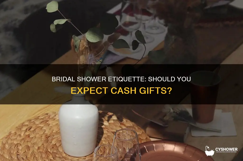 should i expect cash at my bridal shower