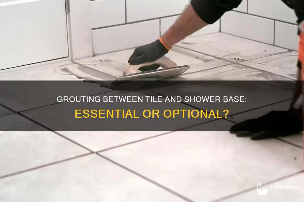 should i grout between tile and shower base