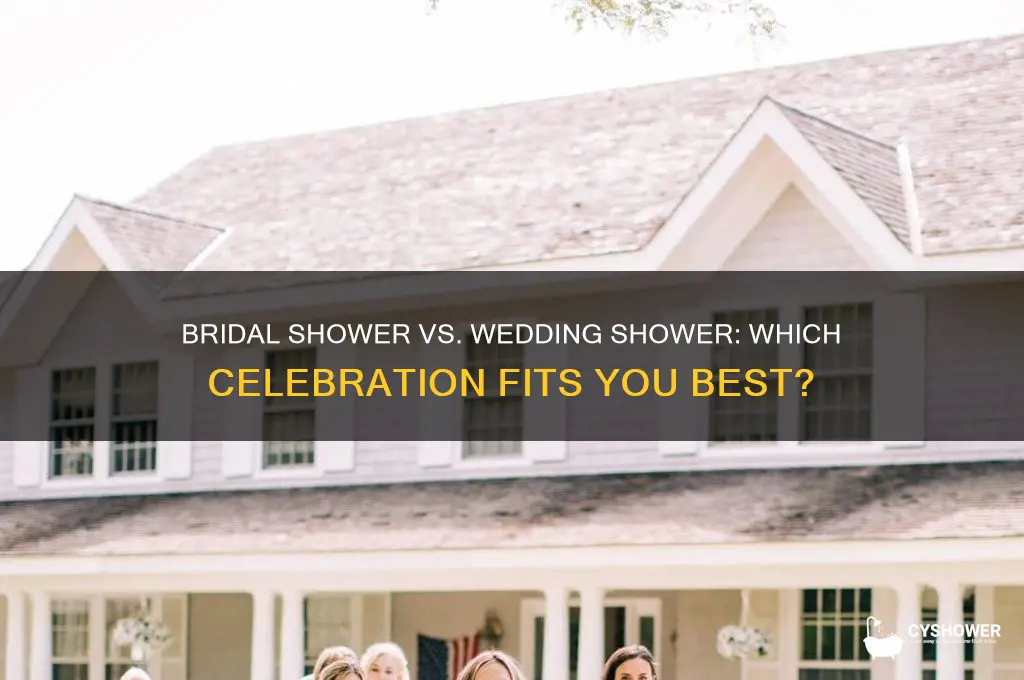 should i have a wedding shower or bridal shower