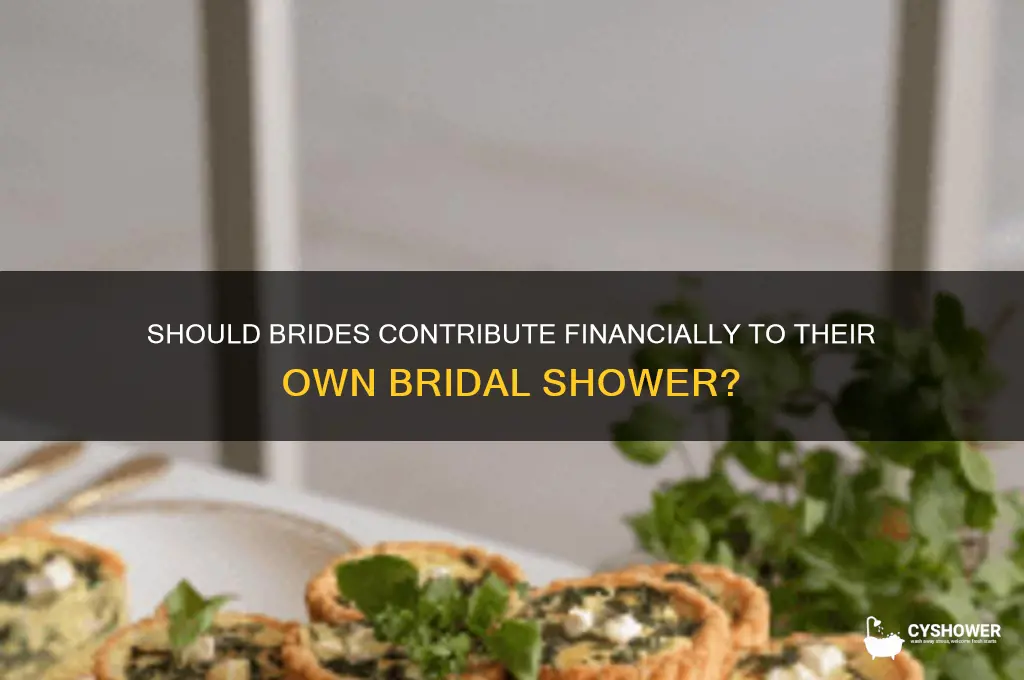 should i help pay for my bridal shower