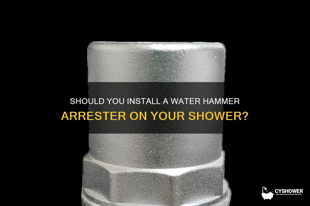 should i install water hammer arrester on shower