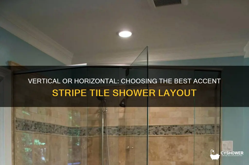 should i make accent stripe tile shower vertical or horizontal