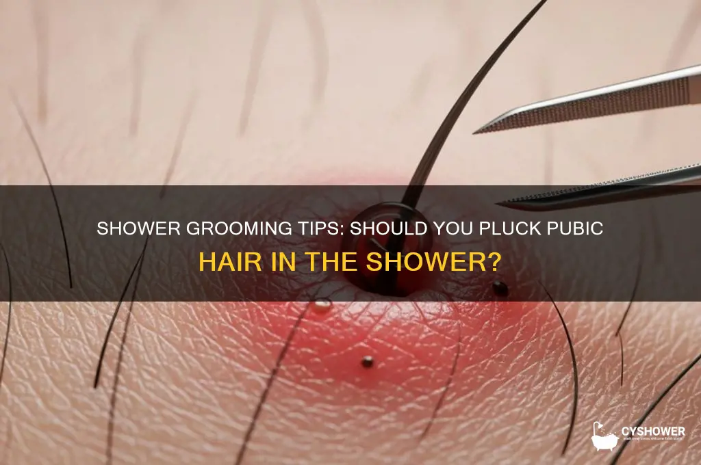 should i pluck pubic hair in the shower