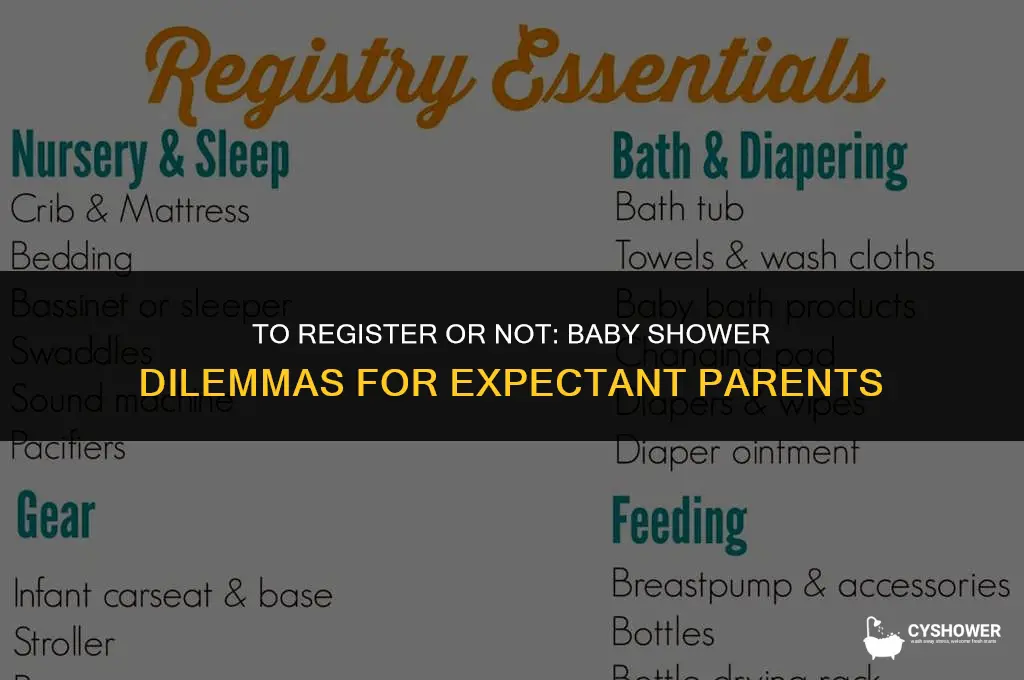 should i register if no baby shower