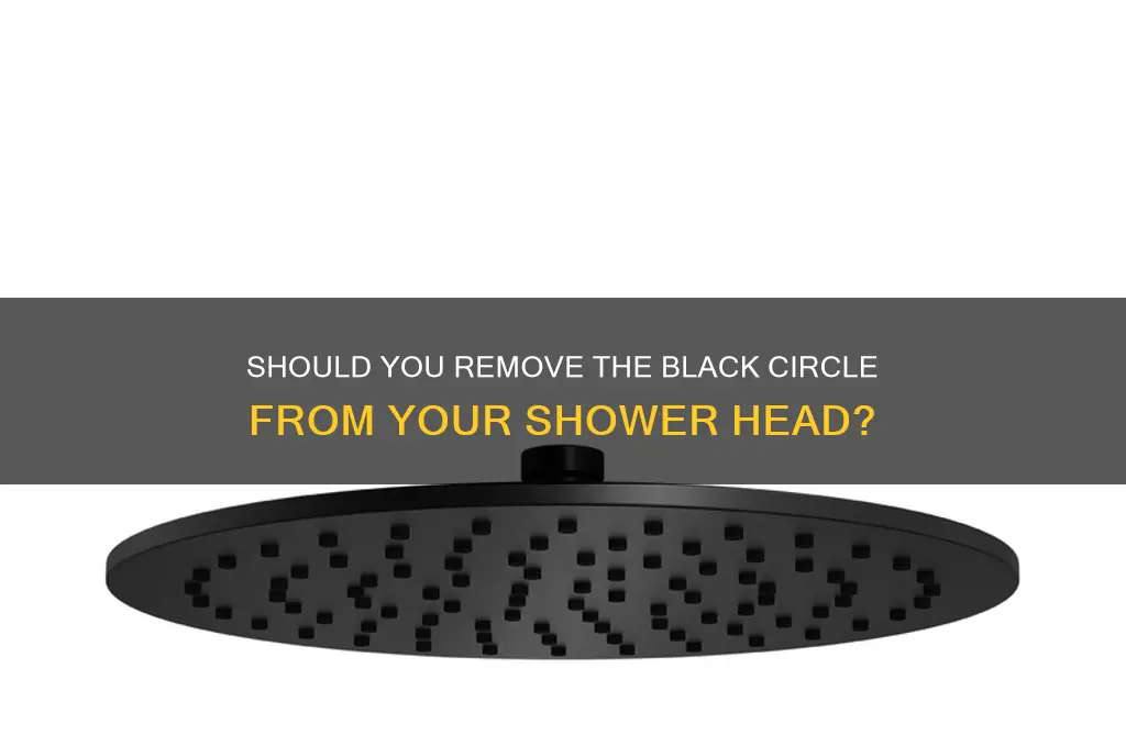 should i remove the black circle from my shower head