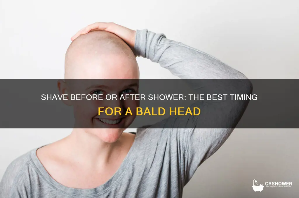 should i shave my head before or after shower