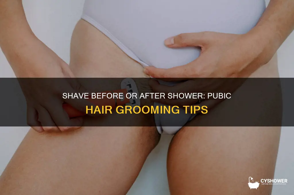 should i shave my pubic hair before or after shower