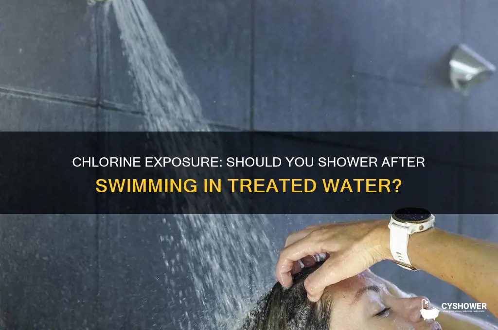 should i shower after being in clorine water