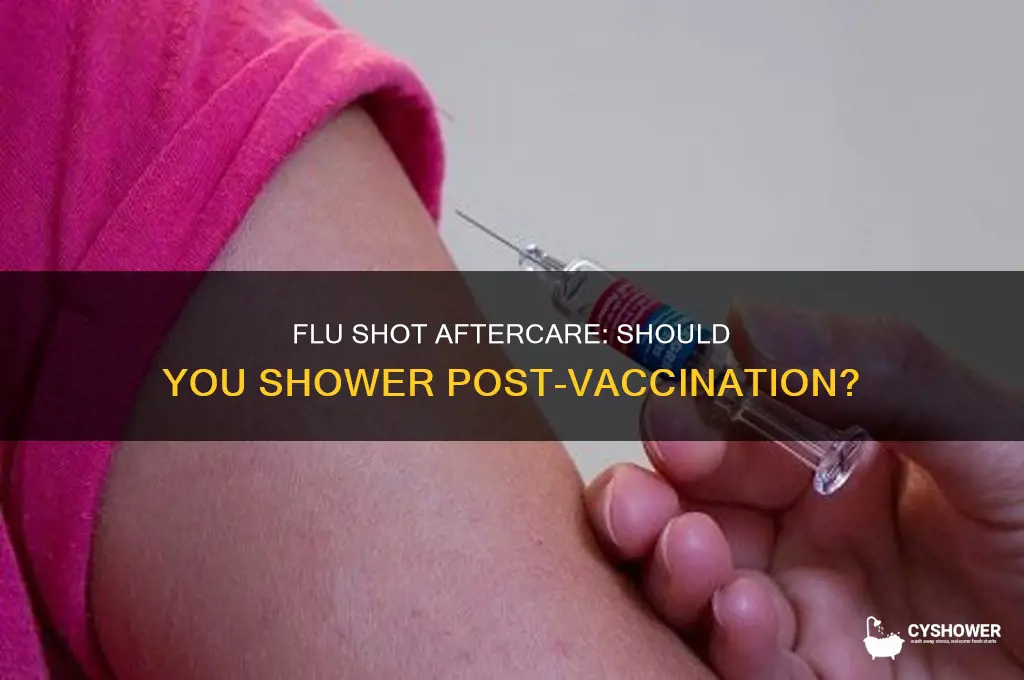 should i shower after getting a flu shot