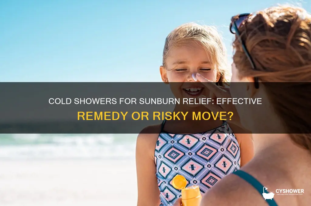 should i shower in cold water after sunburn