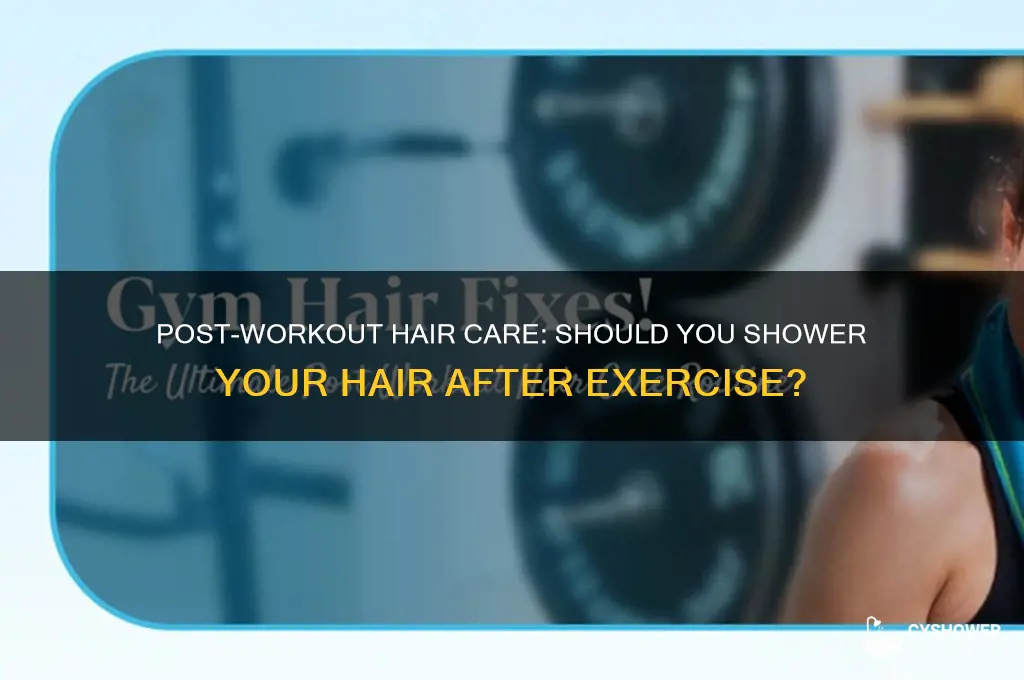 should i shower my hair after exer